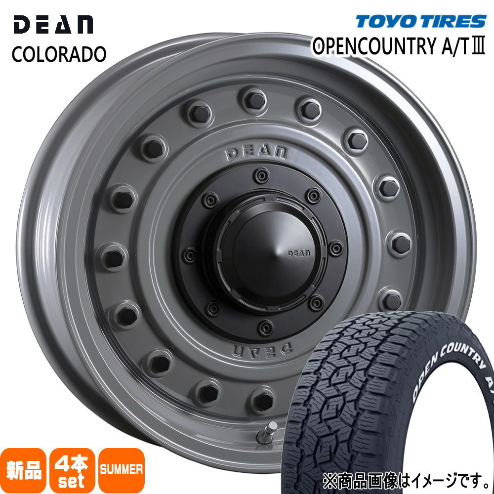 215/65R16 109/107R LT オープンカントリー AT3 OPENCOUNTRY A/T3 トーヨータイヤ TOYOTIRES 新品 夏用 サマータイヤ ホイール 4本セット CRIMSON DEAN COLORADO 16×6.5+38 6/139.7|タイヤショップ78
