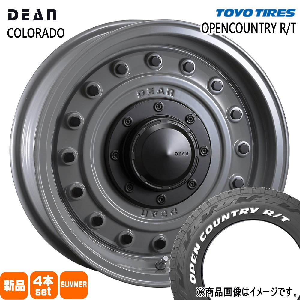 225/70R16 102/99Q LT オープンカントリー RT OPENCOUNTRY R/T トーヨータイヤ TOYOTIRES 新品 夏用 サマータイヤ ホイール 4本セット CRIMSON DEAN COLORADO 16&times;7.0+37 5/114.3｜タイヤショップ78