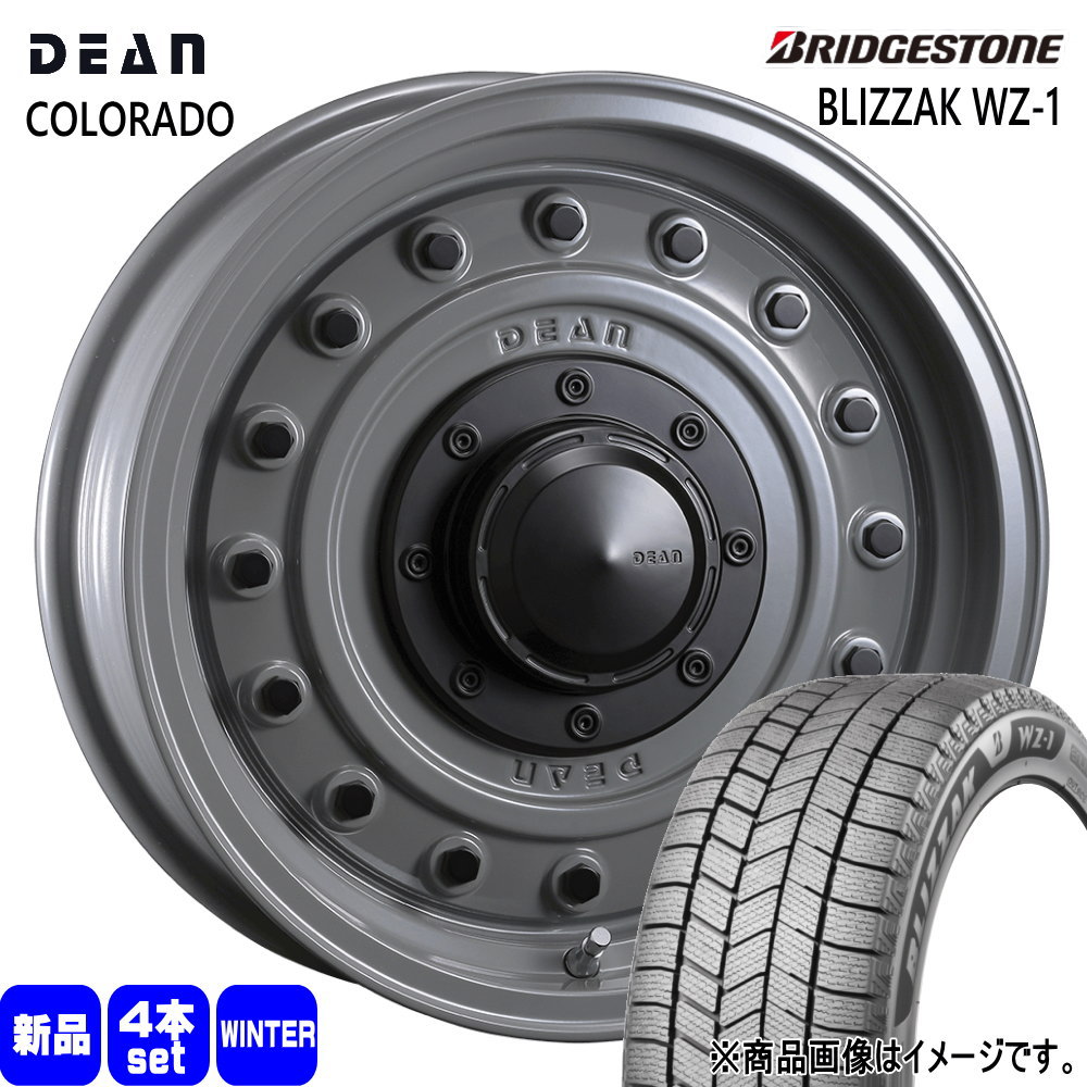 205/65R16 95Q ブリザック WZ1 BLIZZAK WZ-1 ブリヂストン BRIDGESTONE 新品 冬用 スタッドレスタイヤ ホイール 4本セット CRIMSON DEAN COLORADO 16×7.0+37 5/114.3|タイヤショップ78
