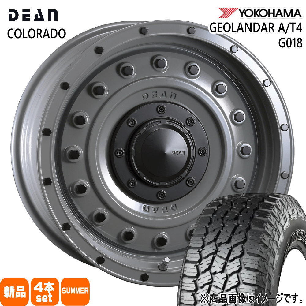 285/70R17 121/118S LT ジオランダー AT4 G018 GEOLANDAR A/T4 G018 ヨコハマ YOKOHAMA 新品 夏用 サマータイヤ ホイール 4本セット CRIMSON DEAN COLORADO 17&times;8.0+20 6/139.7｜タイヤショップ78