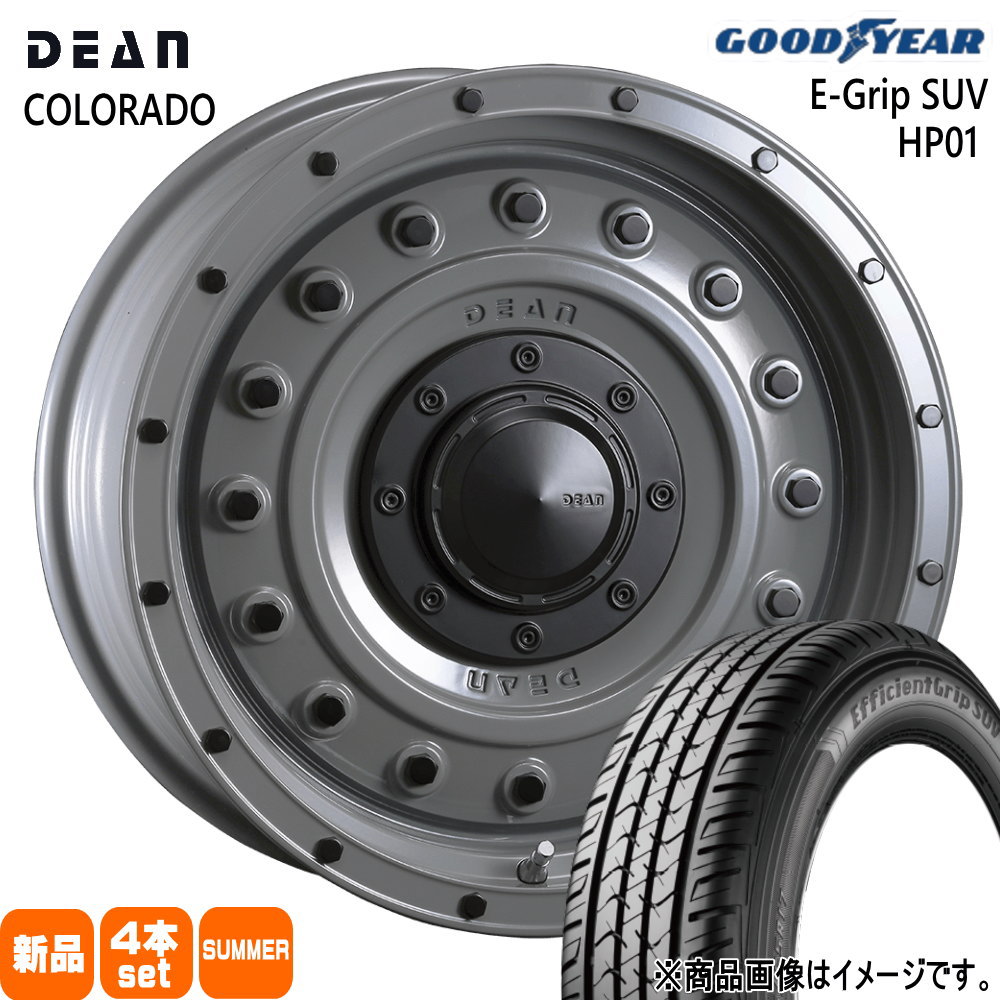 265/70R17 115S エフィシェントグリップ?SUV HP01 EfficientGrip SUV HP01 グッドイヤー GOODYEAR 新品 夏用 サマータイヤ ホイール 4本セット CRIMSON DEAN COLORADO 17&times;8.0+20 6/139.7｜タイヤショップ78 131,780円