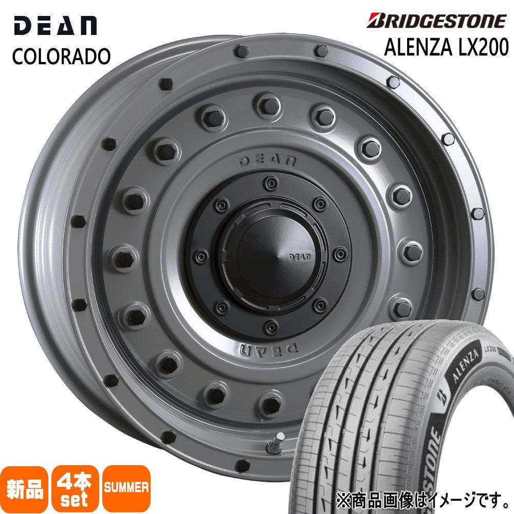 265/65R17 112H アレンザ LX200 ALENZA LX200 ブリヂストン BRIDGESTONE 新品 夏用 サマータイヤ ホイール 4本セット CRIMSON DEAN COLORADO 17×8.0+20 6/139.7|タイヤショップ78