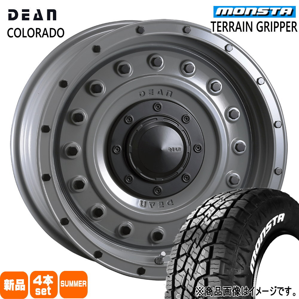 265/70R17 115T テレーングリッパー TERRAIN GRIPPER モンスタ MONSTA 新品 夏用 サマータイヤ ホイール 4本セット CRIMSON DEAN COLORADO 17&times;8.0+20 6/139.7｜タイヤショップ78