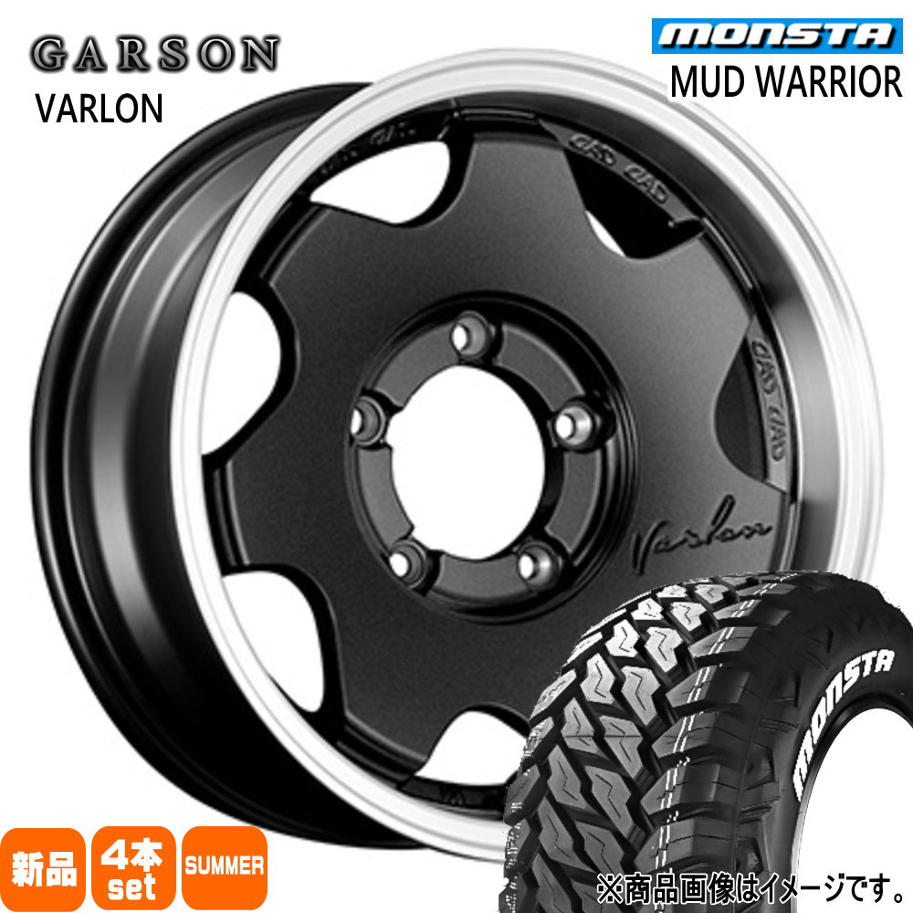 215/70R16 107/105Q LT マッドウォーリア MUD WARRIOR モンスタ MONSTA 新品 夏用 サマータイヤ ホイール 4本セット GARSON VARLON 16&times;6.0-5 5/139.7｜タイヤショップ78