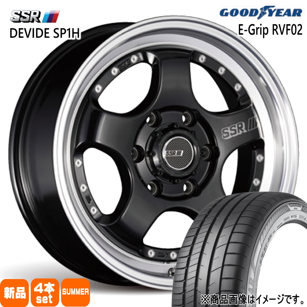 215/60R17 100H エフィシェントグリップ RVF02 EfficentGrip RVF02 グッドイヤー GOODYEAR 新品 夏用 サマータイヤ ホイール 4本セット SSR DEVIDE SP1H 17&times;6.5+38 6/139.7 17インチ｜タイヤショップ78