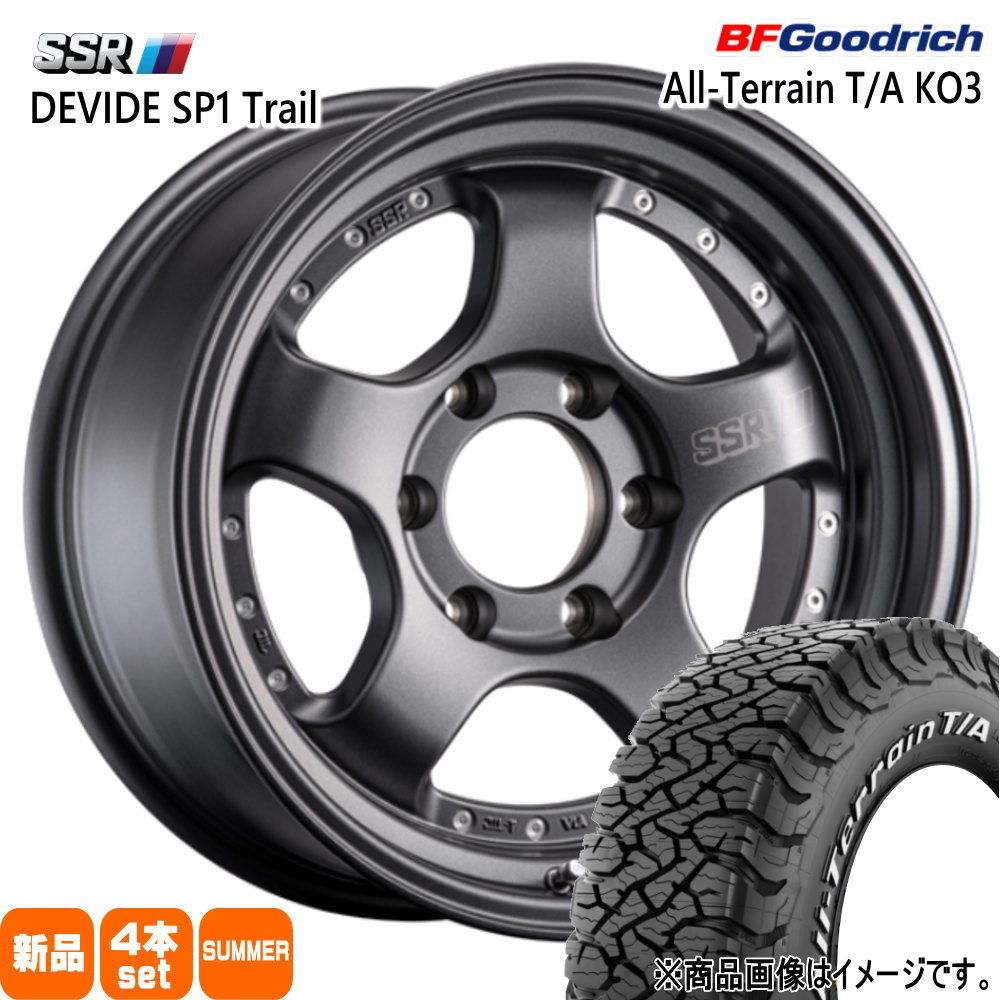 285/70R17 121/118S LRD LT オールテレーン T/A KO3 All-Terrain T/A KO3 BFグッドリッチ BF.Goodrich 新品 夏用 サマータイヤ ホイール 4本セット SSR DEVIDE SP1 Trail 17×8.5+0 6/139.7 17インチ|タイヤショップ78