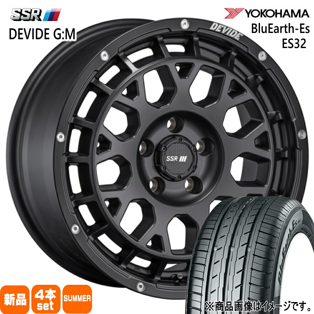 215/65R16 98H ブルーアース ES ES32 BluEarth-Es ES32 ヨコハマ YOKOHAMA 新品 夏用 サマータイヤ ホイール 4本セット SSR DEVIDE G:M 16×6.5+48 6/139.7 16インチ|タイヤショップ78