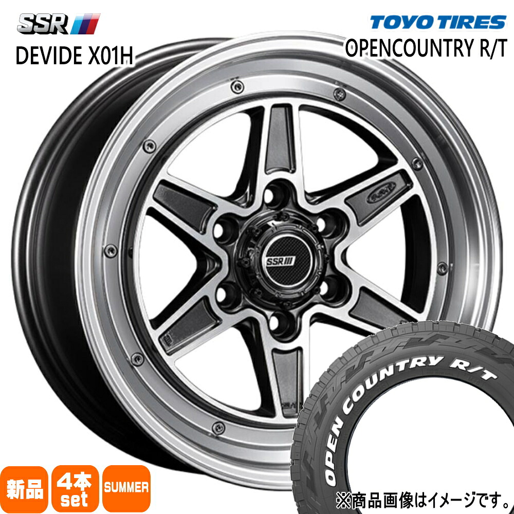 215/65R16 109/107Q LT オープンカントリー RT OPENCOUNTRY R/T トーヨータイヤ TOYOTIRES 新品 夏用 サマータイヤ ホイール 4本セット SSR DEVIDE MK-6 16&times;6.5+38 6/139.7 16インチ｜タイヤショップ78