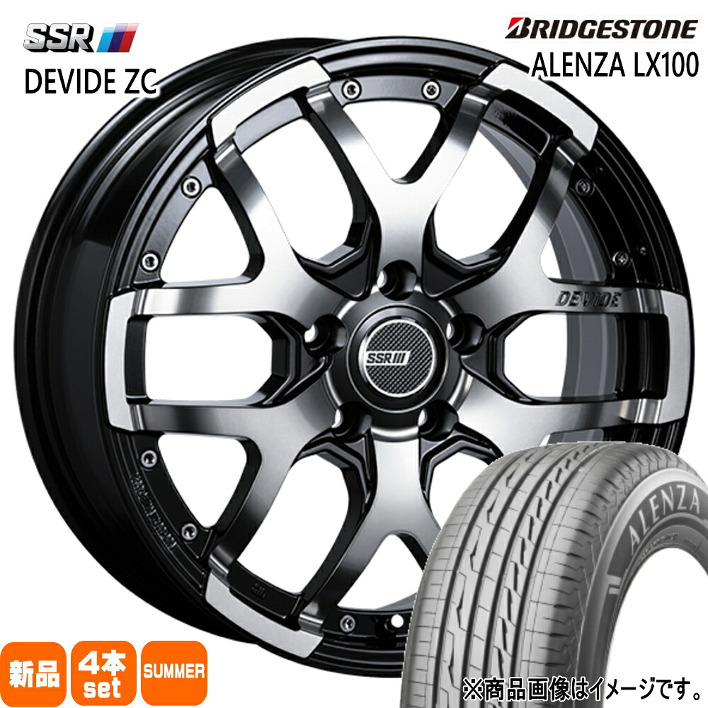 225/60R17 99H アレンザ LX100 ALENZA LX100 ブリヂストン BRIDGESTONE 新品 夏用 サマータイヤ ホイール 4本セット SSR DEVIDE ZS 17&times;7.0+40 5/114.3 17インチ｜タイヤショップ78