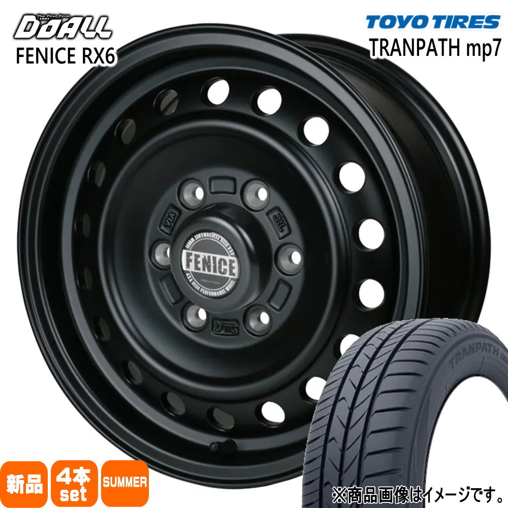 215/65R16 トランパス mp7 TRANPATH mp7 トーヨータイヤ TOYOTIRES 新品 夏用 サマータイヤ ホイール 4本セット DOALL ALGERNON FENICE RX6 16×6.5+38 6/139.7|タイヤショップ78