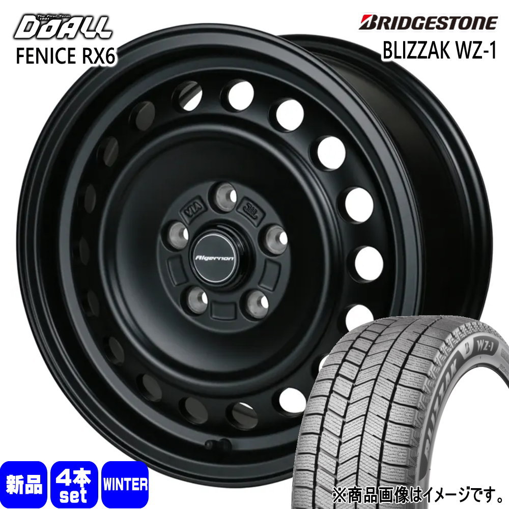 205/65R16 95Q ブリザック WZ1 BLIZZAK WZ-1 ブリヂストン BRIDGESTONE 新品 冬用 スタッドレスタイヤ ホイール 4本セット DOALL ALGERNON FENICE RX6 16×7.0+35 5/114.3|タイヤショップ78