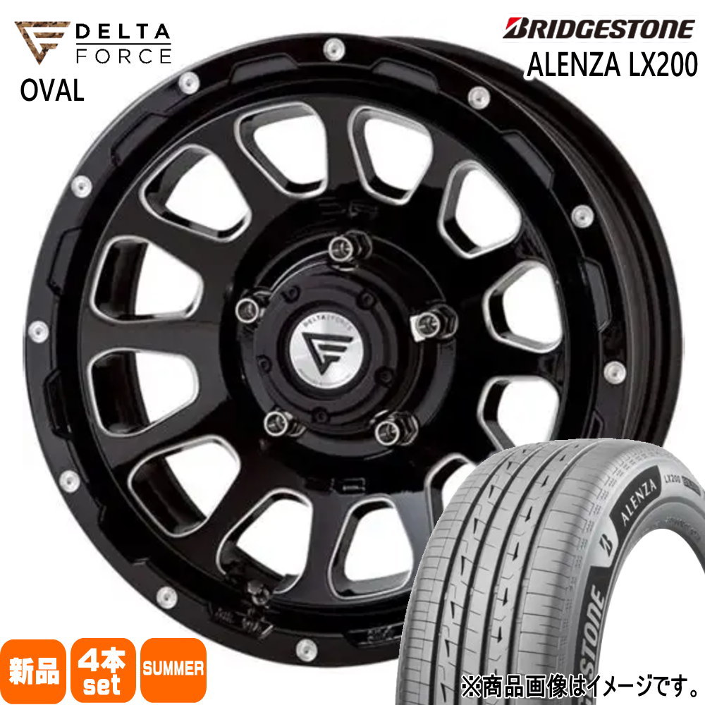 215/70R16 100H アレンザ LX200 ALENZA LX200 ブリヂストン BRIDGESTONE 新品 夏用 サマータイヤ ホイール 4本セット DELTA FORCE OVAL 16×6.0-5 5/139.7|タイヤショップ78