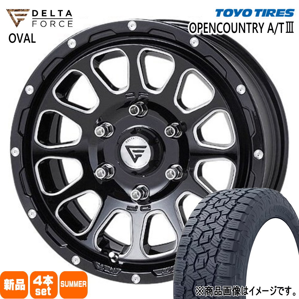 215/70R16 100T オープンカントリー AT3 OPENCOUNTRY A/T3 トーヨータイヤ TOYOTIRES 新品 夏用 サマータイヤ ホイール 4本セット DELTA FORCE OVAL 16×7.0+38 6/139.7|タイヤショップ78