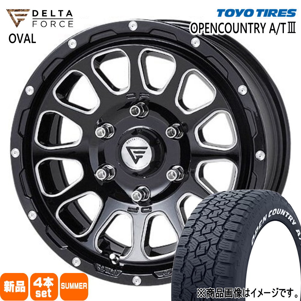 215/70R16 100T オープンカントリー AT3 OPENCOUNTRY A/T3 トーヨータイヤ TOYOTIRES 新品 夏用 サマータイヤ ホイール 4本セット DELTA FORCE OVAL 16×7.0+38 6/139.7|タイヤショップ78