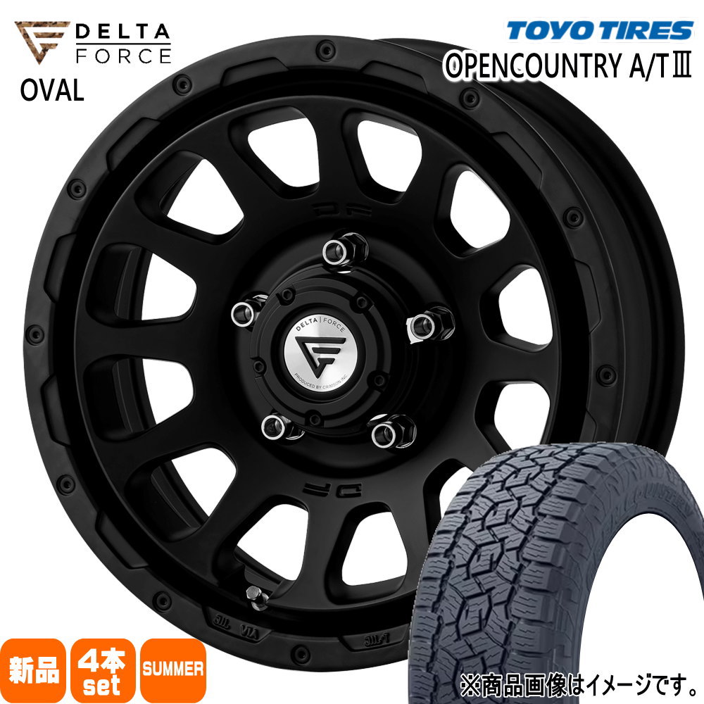 225/70R16 103H オープンカントリー AT3 OPENCOUNTRY A/T3 トーヨータイヤ TOYOTIRES 新品 夏用 サマータイヤ ホイール 4本セット DELTA FORCE OVAL 16×5.5+20 5/139.7|タイヤショップ78