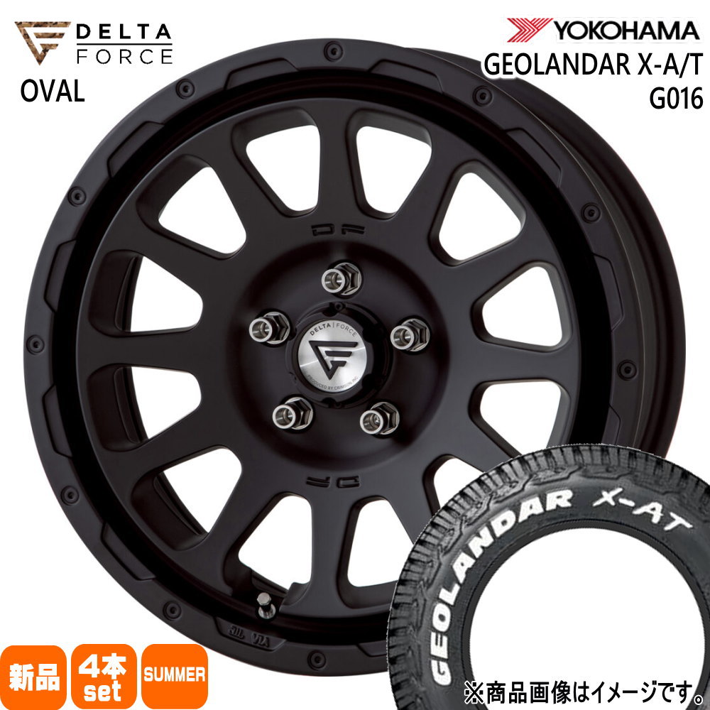 225/70R16 103S ジオランダー X-AT G016 GEOLANDAR X-AT G016 ヨコハマ YOKOHAMA 新品 夏用 サマータイヤ ホイール 4本セット DELTA FORCE OVAL 16&times;7.0+42 5/114.3｜タイヤショップ78