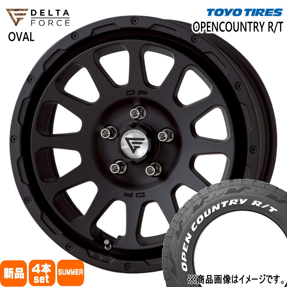 225/70R16 102/99Q LT オープンカントリー RT OPENCOUNTRY R/T トーヨータイヤ TOYOTIRES 新品 夏用 サマータイヤ ホイール 4本セット DELTA FORCE OVAL 16×7.0+26 5/114.3|タイヤショップ78