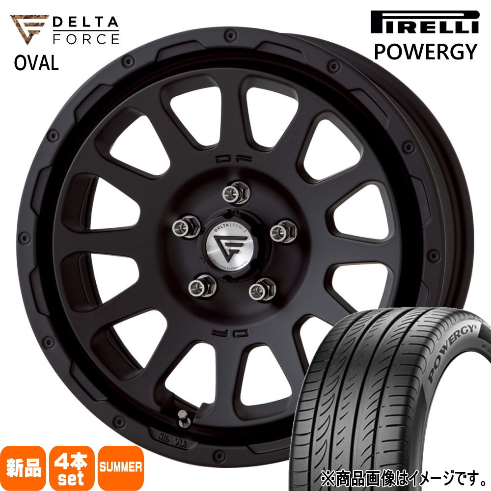 225/60R17 99H パワジー POWERGY ピレリ PIRELLI 新品 夏用 サマータイヤ ホイール 4本セット DELTA FORCE OVAL 17&times;7.0+32 5/114.3｜タイヤショップ78