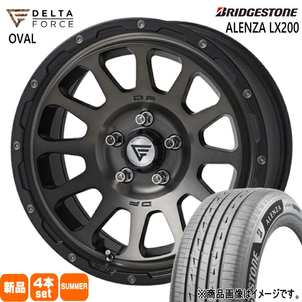 215/70R16 100H アレンザ LX200 ALENZA LX200 ブリヂストン BRIDGESTONE 新品 夏用 サマータイヤ ホイール 4本セット DELTA FORCE OVAL 16×7.0+35 5/114.3|タイヤショップ78