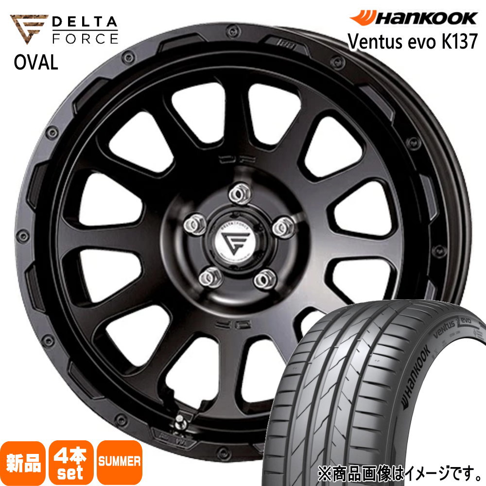 235/50R18 101Y XL ベンタス エボ SUV K137A Ventus evo SUV K137A ハンコック HANKOOK 新品 夏用 サマータイヤ ホイール 4本セット DELTA FORCE OVAL 18×8.0+38 5/114.3|タイヤショップ78