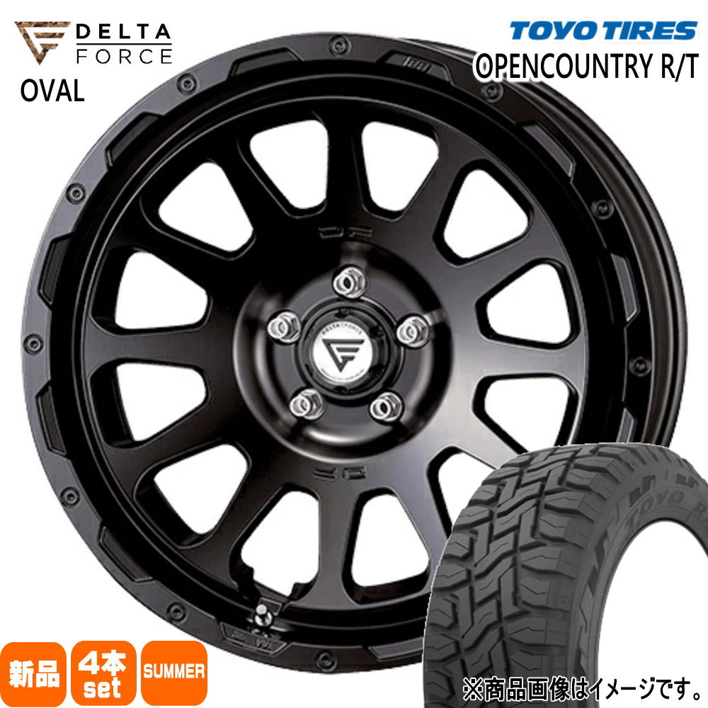 225/55R18 98Q オープンカントリー RT OPENCOUNTRY R/T トーヨータイヤ TOYOTIRES 新品 夏用 サマータイヤ ホイール 4本セット DELTA FORCE OVAL 18&times;8.0+38 5/114.3｜タイヤショップ78