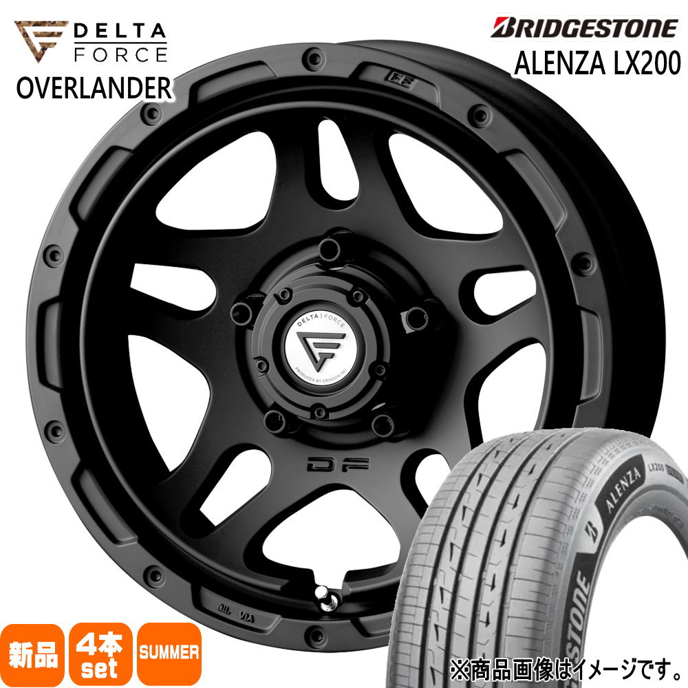 215/70R16 100H アレンザ LX200 ALENZA LX200 ブリヂストン BRIDGESTONE 新品 夏用 サマータイヤ ホイール 4本セット DELTA FORCE OVERLANDER 16×6.0-5 5/139.7|タイヤショップ78