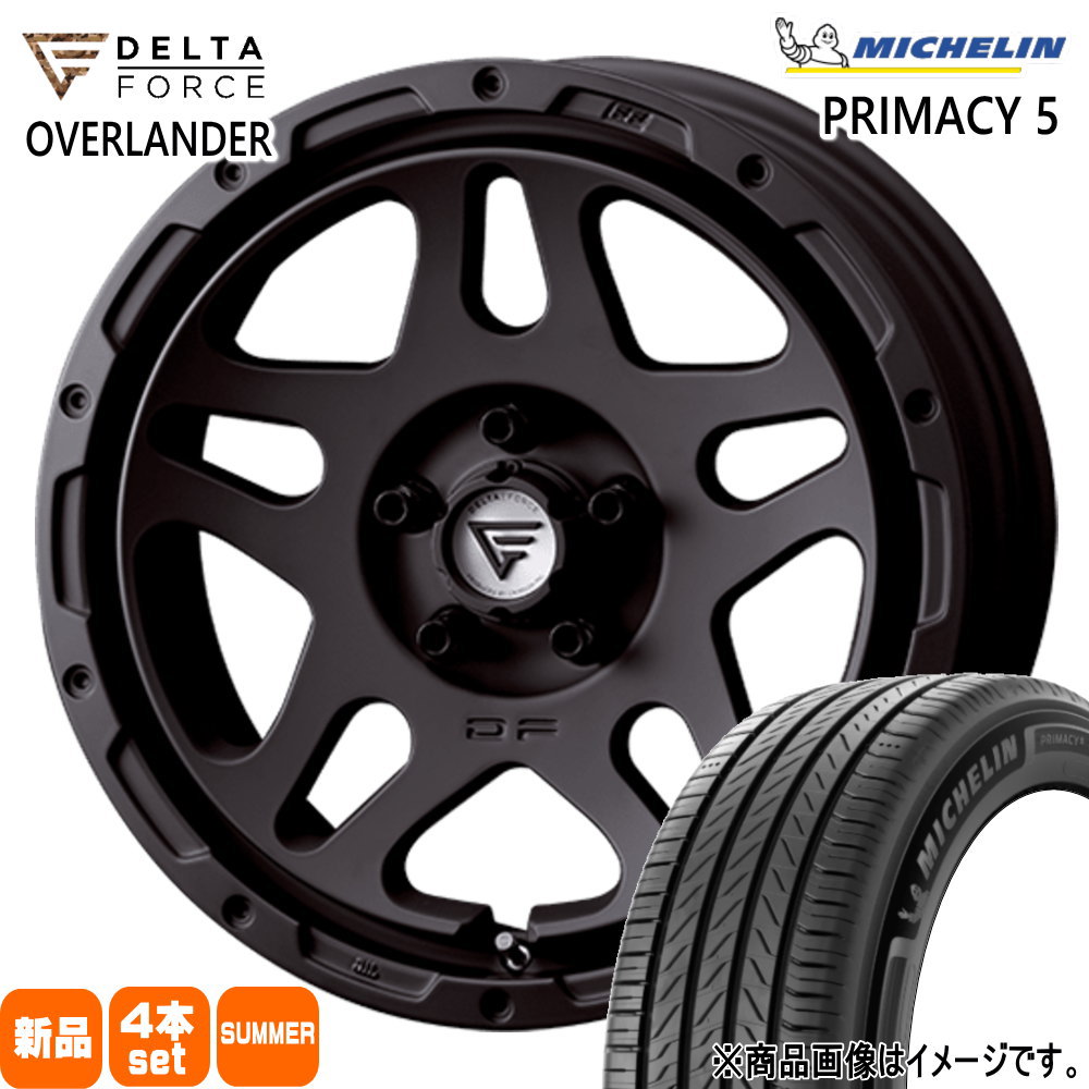 225/60R17 103V XL プライマシー5 RIMACY 5 ミシュラン MICHELIN 新品 夏用 サマータイヤ ホイール 4本セット DELTA FORCE OVERLANDER 17×7.0+32 5/114.3|タイヤショップ78