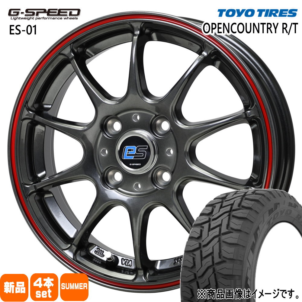 175/60R16 82Q オープンカントリー RT OPENCOUNTRY R/T トーヨータイヤ TOYOTIRES 新品 夏用 サマータイヤ ホイール 4本セット HOT STUFF CORPORATION G・speed es-01 eco style 16&times;6.0+43 4/100 16インチ｜タイヤショップ78