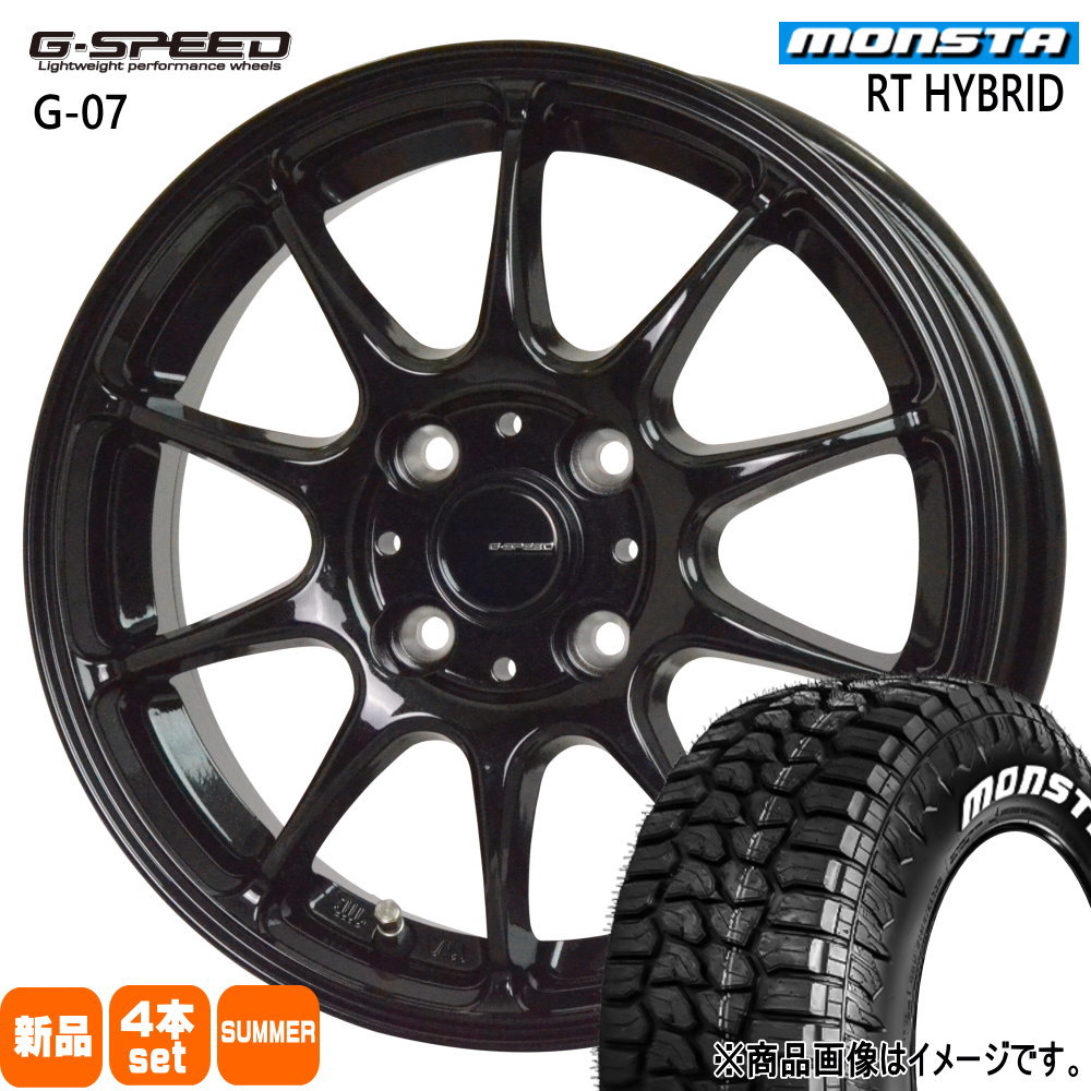 215/65R16 109/107Q LT RTハイブリッド RT HYBRID モンスタ MONSTA 新品 夏用 サマータイヤ ホイール 4本セット HOT STUFF CORPORATION G・speed G-07 16×6.0+43 4/100 16インチ|タイヤショップ78