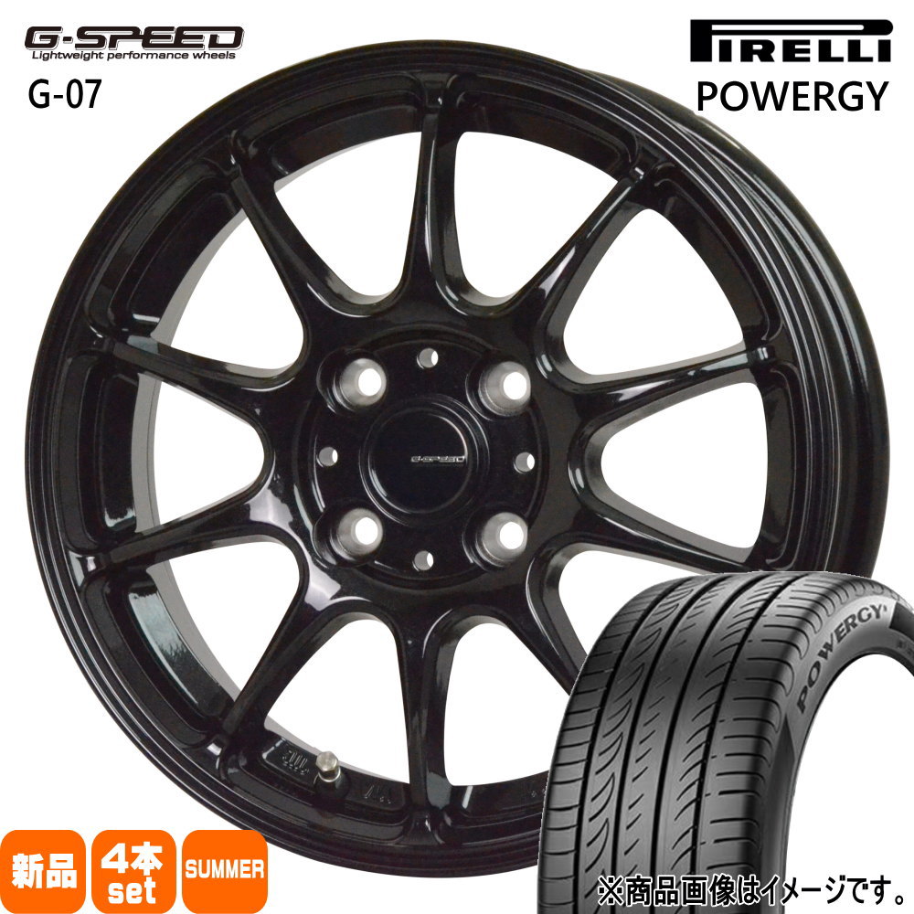 195/60R16 89H パワジー POWERGY ピレリ PIRELLI 新品 夏用 サマータイヤ ホイール 4本セット HOT STUFF CORPORATION G・speed G-07 16&times;5.5+50 4/100 16インチ｜タイヤショップ78