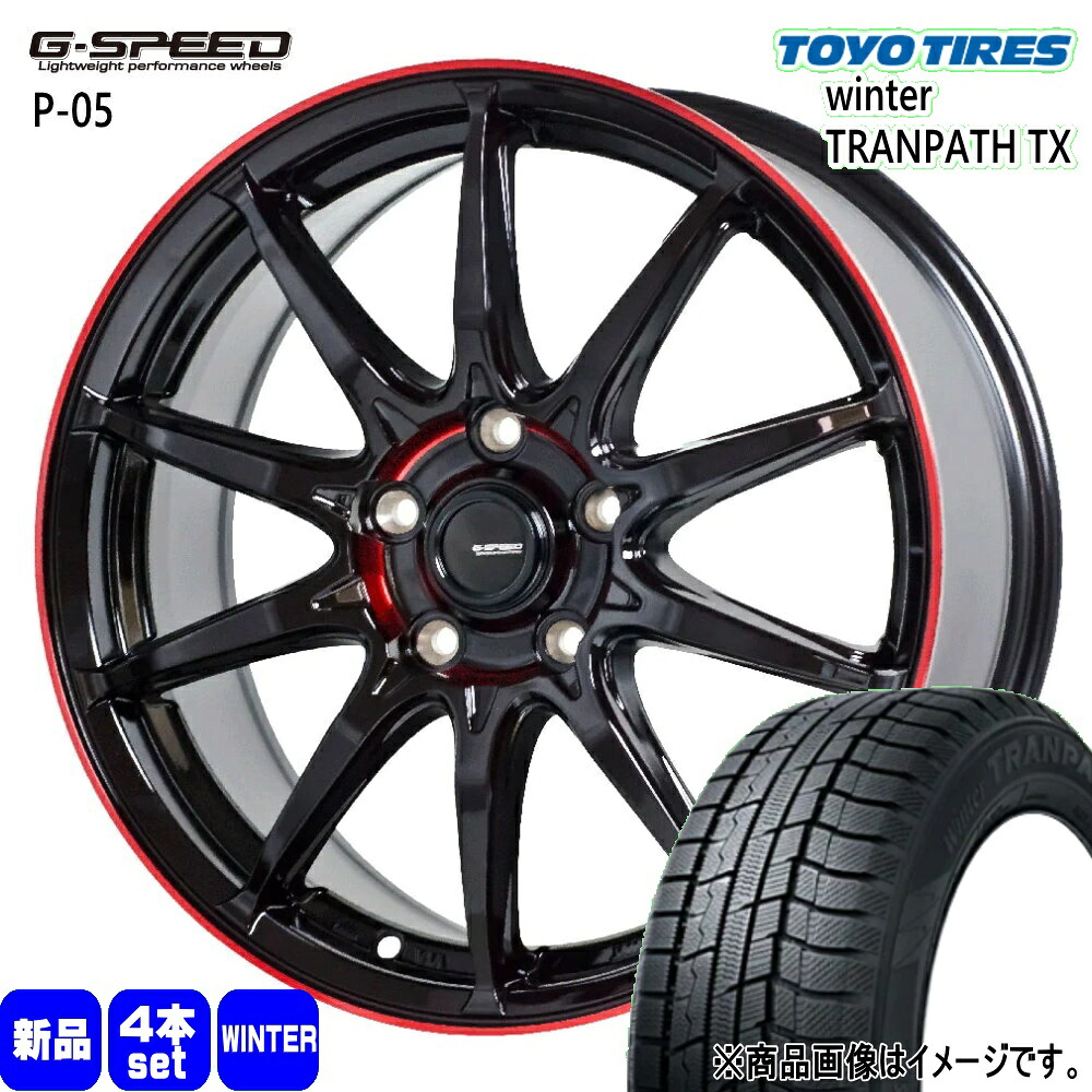 225/50R18 95Q ウィンタートランパス TX WinterTRANPATH TX トーヨータイヤ TOYOTIRES 新品 冬用 スタッドレスタイヤ ホイール 4本セット HOT STUFF CORPORATION G・speed P-05R 18&times;8.0+42 5/114.3 18インチ｜タイヤショップ78