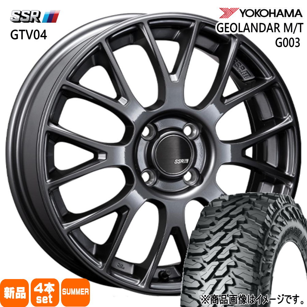 215/70R16 100/97Q LT ジオランダー MT G003 GEOLANDAR M/T G003 ヨコハマ YOKOHAMA 新品 夏用 サマータイヤ ホイール 4本セット SSR GTV04 16×6.0+42 4/100|タイヤショップ78