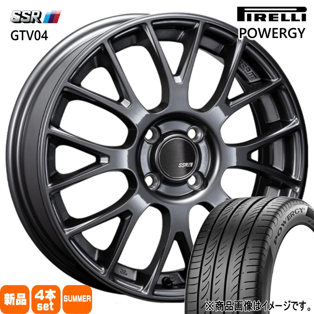 165/55R15 75V パワジー POWERGY ピレリ PIRELLI 新品 夏用 サマータイヤ ホイール 4本セット SSR GTV04 15×5.0+45 4/100|タイヤショップ78
