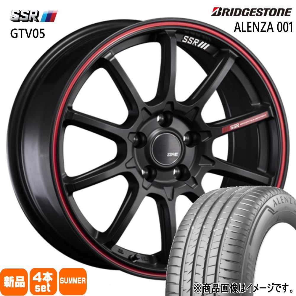 225/60R17 アレンザ 001 ALENZA 001 ブリヂストン BRIDGESTONE 新品 夏用 サマータイヤ ホイール 4本セット SSR GTV05 17×7.0+42 5/114.3|タイヤショップ78