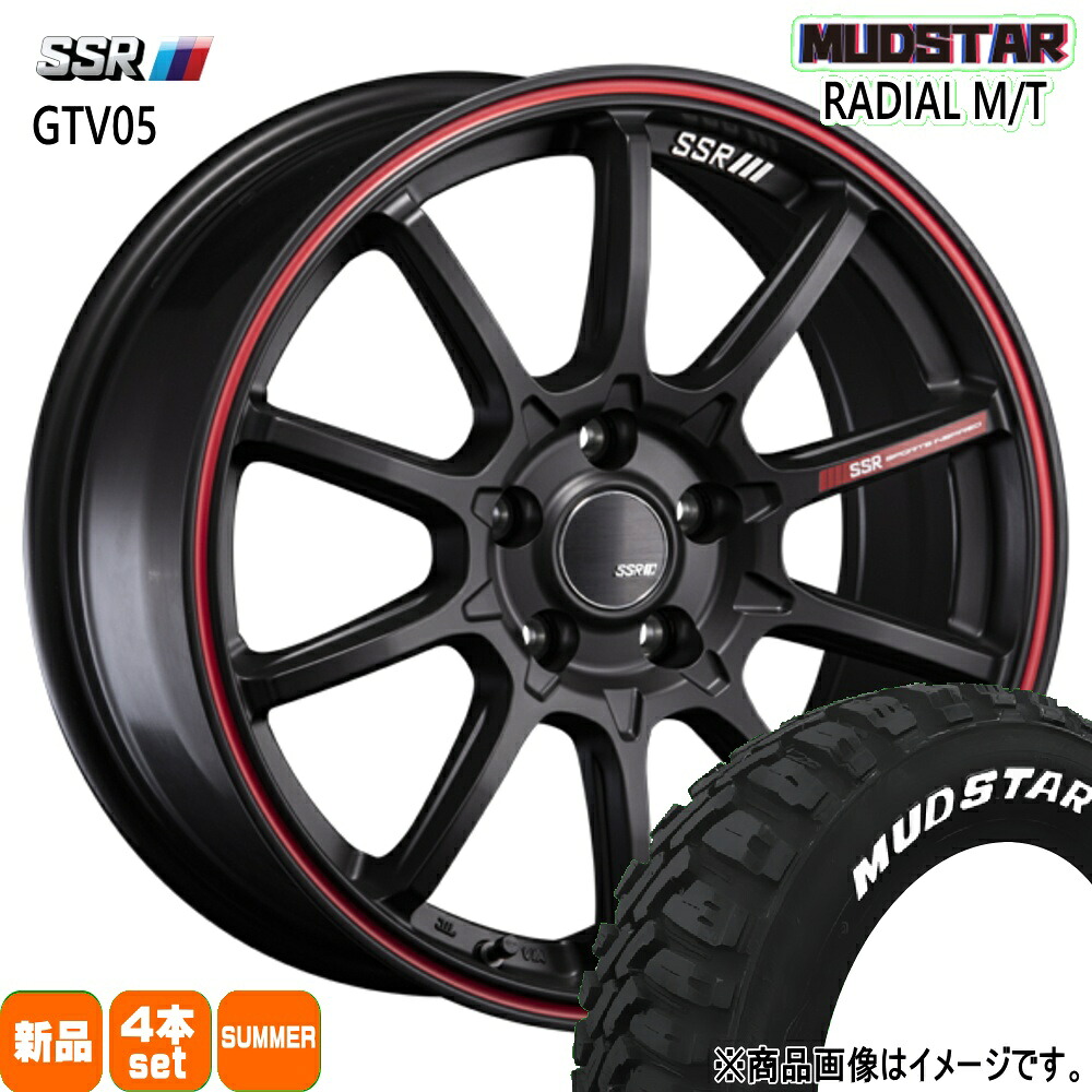 215/60R17 109/107R LT ラジアル MT RADIAL MT マッドスター MUDSTAR 新品 夏用 サマータイヤ ホイール 4本セット SSR GTV05 17&times;7.0+42 5/114.3｜タイヤショップ78 117,040円