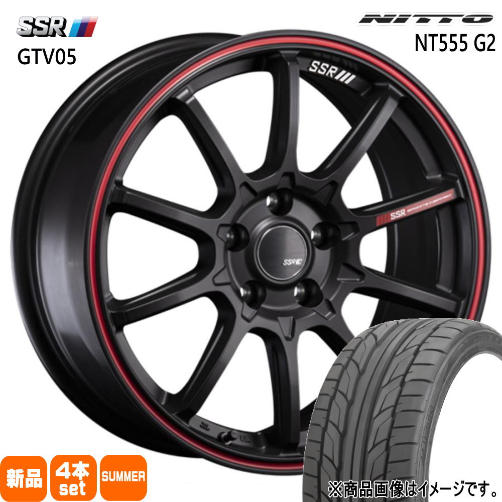 245/35R19 93Y XL エヌティー ゴーゴーゴ ジーツー NT555G2 ニットー NITTO 新品 夏用 サマータイヤ ホイール 4本セット SSR GTV05 19&times;8.0+45 5/114.3｜タイヤショップ78