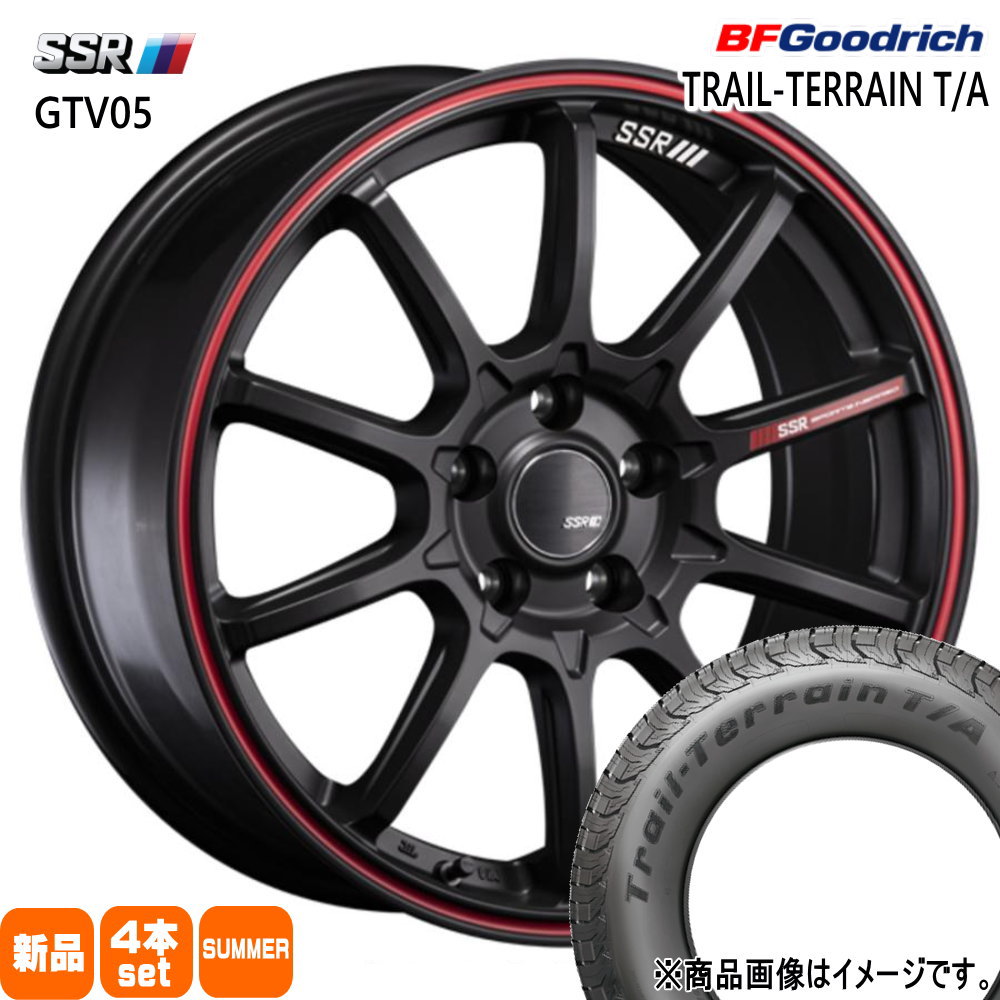 215/60R17 96H トレイルテレーン T/A TRAIL-TERRAIN T/A BFグッドリッチ BF.Goodrich 新品 夏用 サマータイヤ ホイール 4本セット SSR GTV05 17&times;7.0+48 5/114.3｜タイヤショップ78