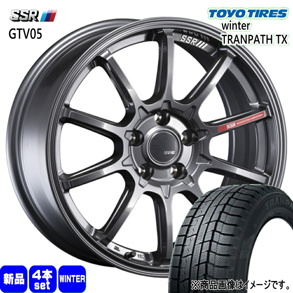 165/65R15 81Q ウィンタートランパス TX WinterTRANPATH TX トーヨータイヤ TOYOTIRES 新品 冬用 スタッドレスタイヤ ホイール 4本セット SSR GTV05 15&times;5.0+45 4/100｜タイヤショップ78