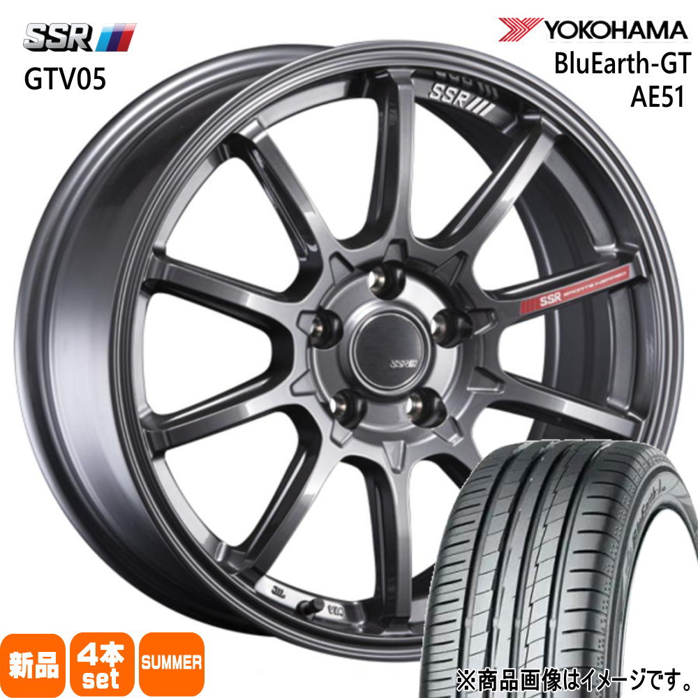 235/45R18 94W ブルーアース GT AE51 BluEarth-GT AE51 ヨコハマ YOKOHAMA 新品 夏用 サマータイヤ ホイール 4本セット SSR GTV05 18×8.0+38 5/114.3|タイヤショップ78