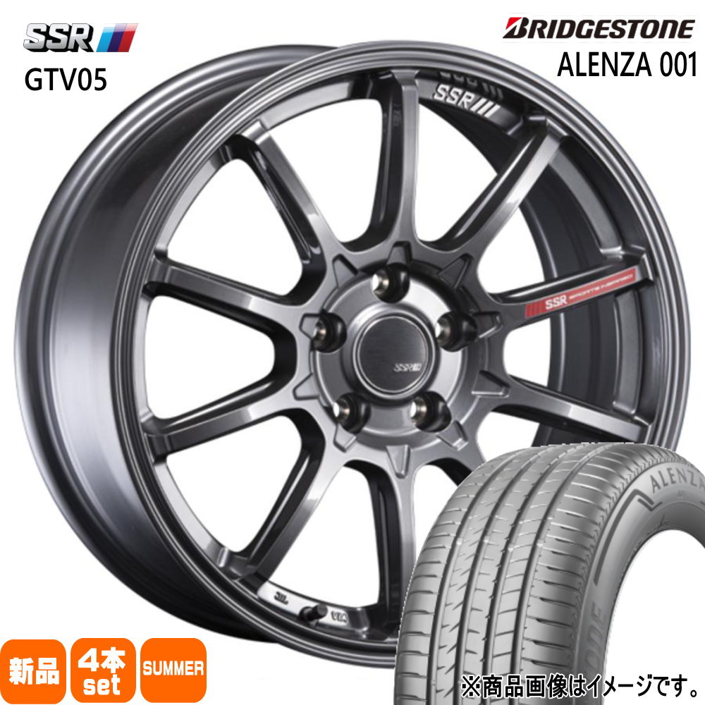 235/65R17 アレンザ 001 ALENZA 001 ブリヂストン BRIDGESTONE 新品 夏用 サマータイヤ ホイール 4本セット SSR GTV05 17&times;7.0+42 5/114.3｜タイヤショップ78