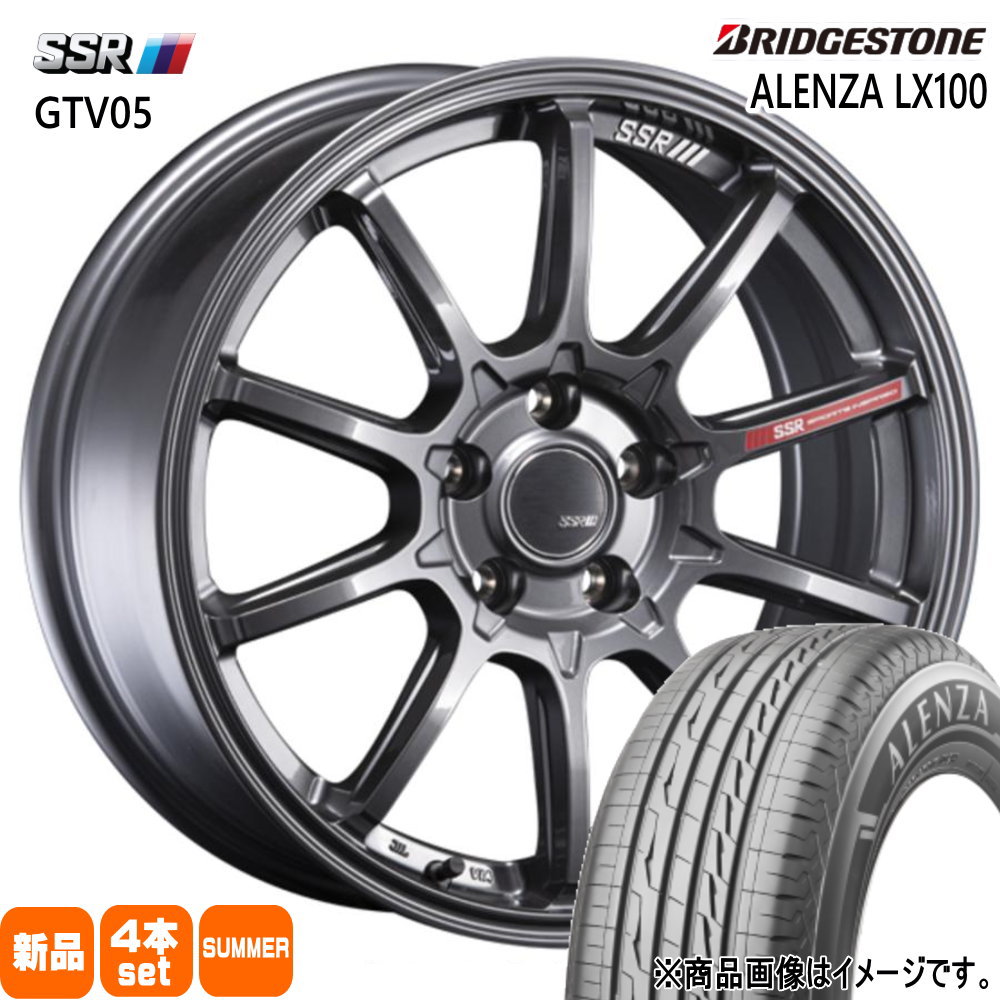 215/50R18 92V アレンザ LX100 ALENZA LX100 ブリヂストン BRIDGESTONE 新品 夏用 サマータイヤ ホイール 4本セット SSR GTV05 18×8.0+38 5/114.3|タイヤショップ78