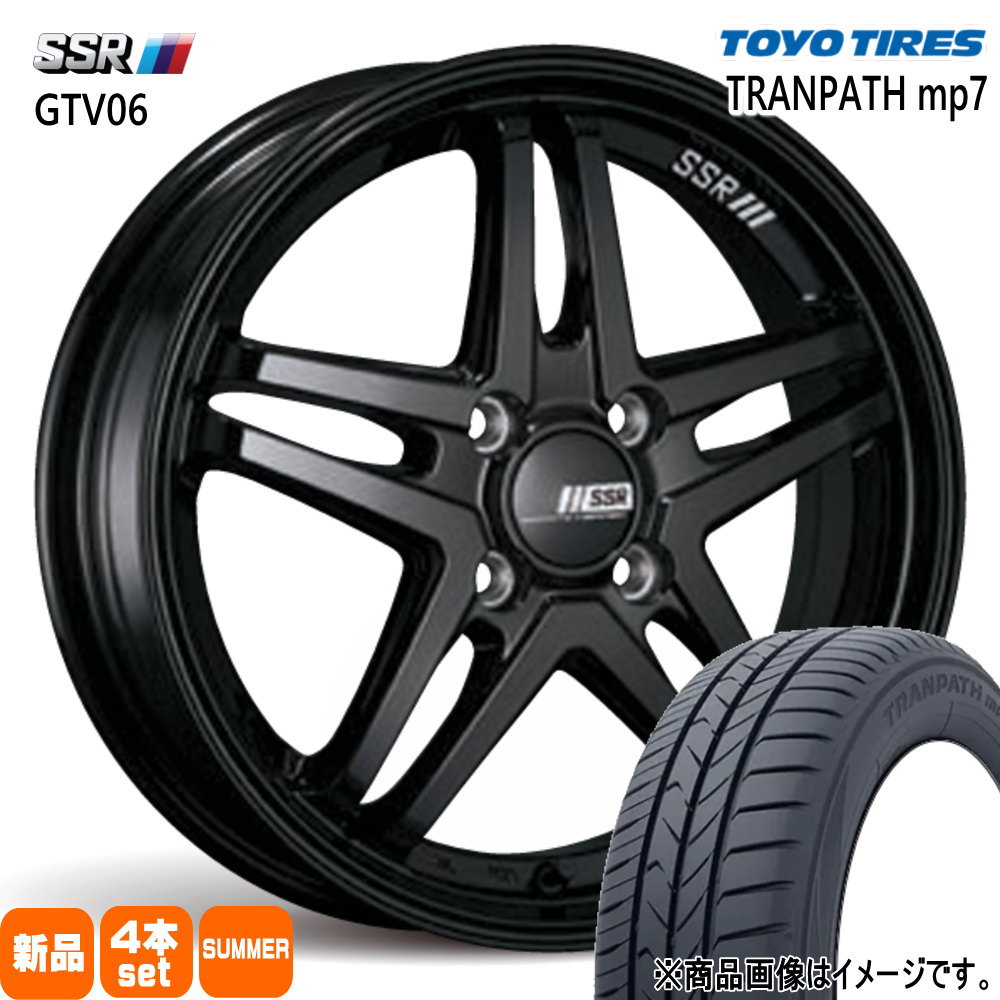 205/50R17 トランパス mp7 TRANPATH mp7 トーヨータイヤ TOYOTIRES 新品 夏用 サマータイヤ ホイール 4本セット SSR GTV06 17×7.0+42 4/100|タイヤショップ78