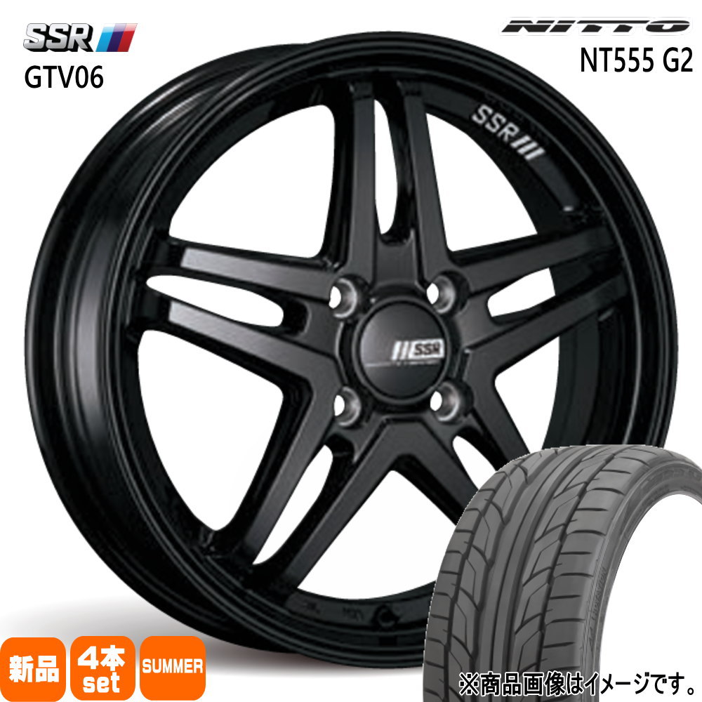 205/45R16 エヌティー ゴーゴーゴ ジーツー NT555G2 ニットー NITTO 新品 夏用 サマータイヤ ホイール 4本セット SSR GTV06 16&times;6.0+45 4/100｜タイヤショップ78