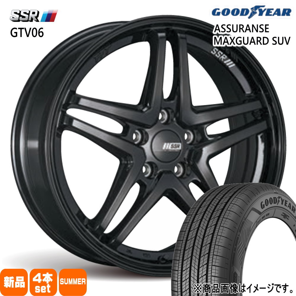 225/60R18 100V アシュランス マックスガード SUV ASSURANCE MAXGUARD SUV グッドイヤー GOODYEAR 新品 夏用 サマータイヤ ホイール 4本セット SSR GTV06 18&times;8.0+35 5/114.3｜タイヤショップ78