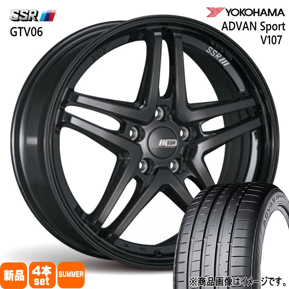 235/40R18 95Y XL アドバン スポーツ V107 ADVAN Sport V107 ヨコハマ YOKOHAMA 新品 夏用 サマータイヤ ホイール 4本セット SSR GTV06 18×7.5+48 5/114.3|タイヤショップ78