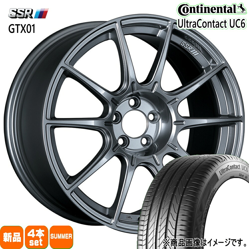 215/45R17 91W XL ウルトラコンタクト UC6 UltraContact UC6 コンチネンタル Continental 新品 夏用 サマータイヤ ホイール 4本セット SSR GTX01 17&times;8.0+45 5/100｜タイヤショップ78