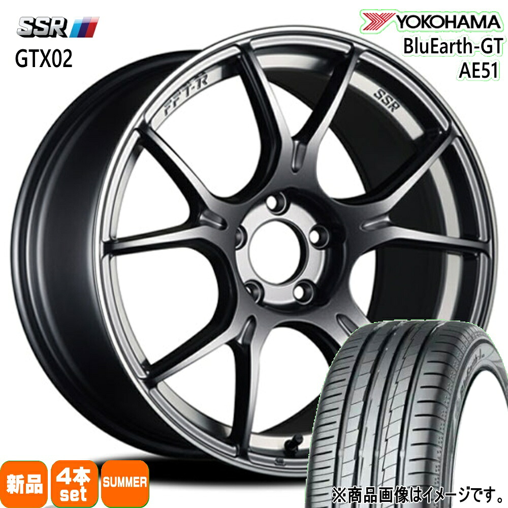 235/45R18 94W ブルーアース GT AE51 BluEarth-GT AE51 ヨコハマ YOKOHAMA 新品 夏用 サマータイヤ ホイール 4本セット SSR GTX02 18&times;8.5+45 5/114.3｜タイヤショップ78