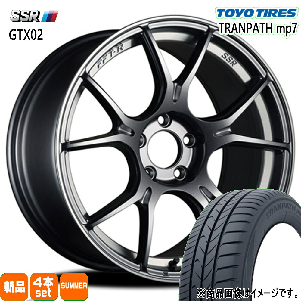 225/50R18 トランパス mp7 TRANPATH mp7 トーヨータイヤ TOYOTIRES 新品 夏用 サマータイヤ ホイール 4本セット SSR GTX02 18×8.5+45 5/114.3|タイヤショップ78