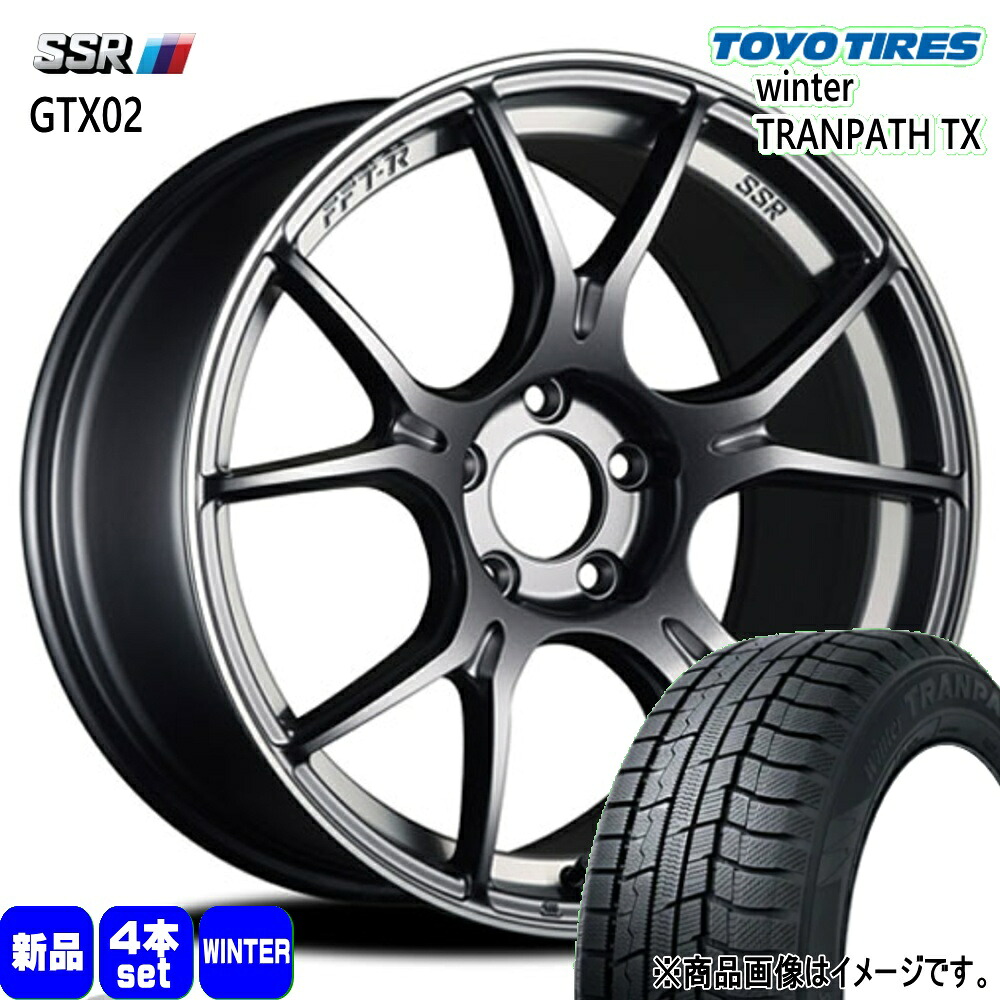 225/60R18 100Q ウィンタートランパス TX WinterTRANPATH TX トーヨータイヤ TOYOTIRES 新品 冬用 スタッドレスタイヤ ホイール 4本セット SSR GTX02 18&times;7.5+53 5/114.3｜タイヤショップ78