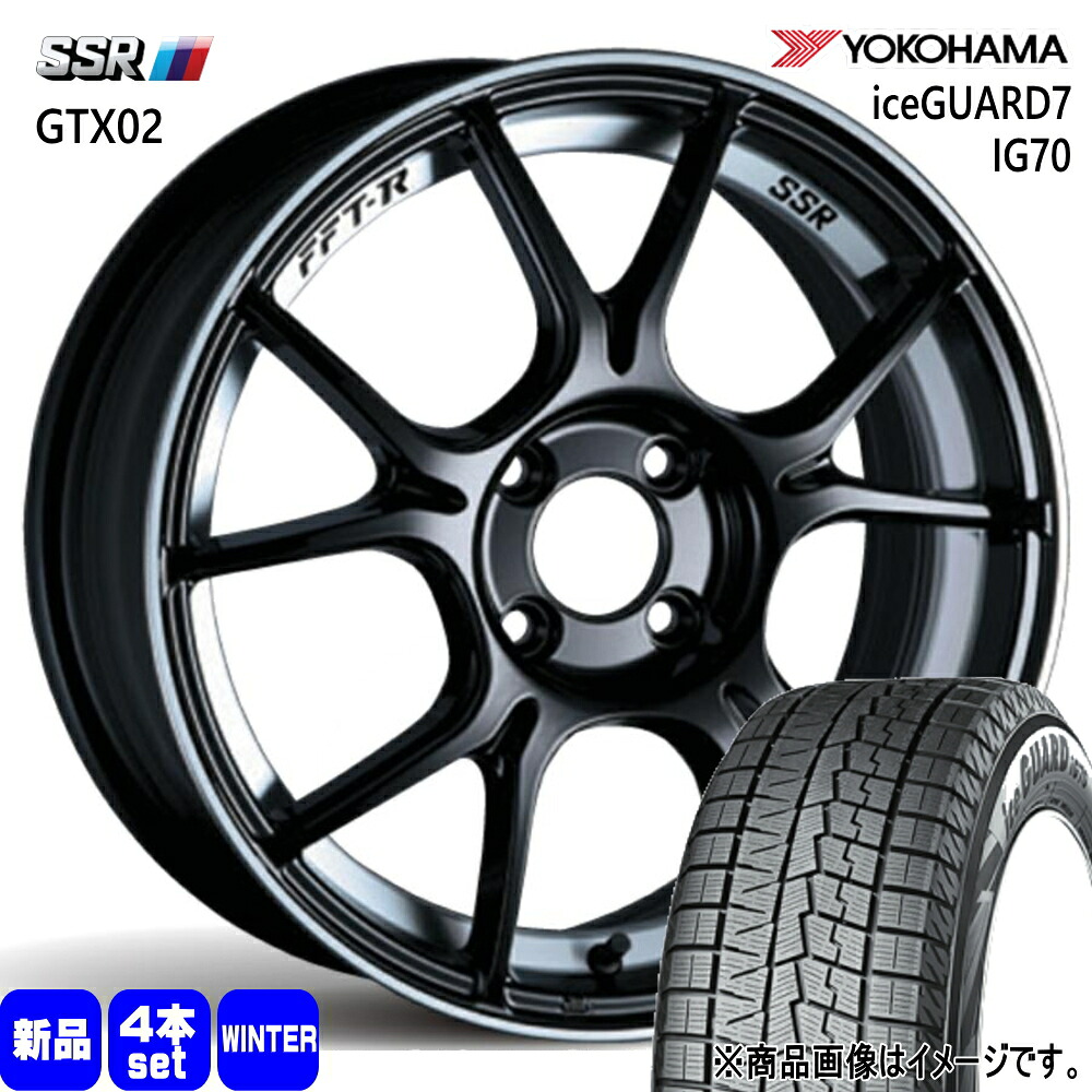 205/55R16 91Q アイスガード7 IG70 iceGUARD7 IG70 ヨコハマ YOKOHAMA 新品 冬用 スタッドレスタイヤ ホイール 4本セット SSR GTX02 16×6.5+53 4/100|タイヤショップ78